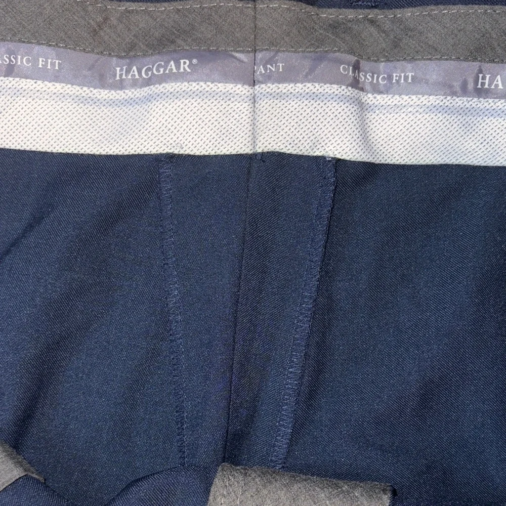 Haggar Men's Deep Blue Dress Pants 44x30